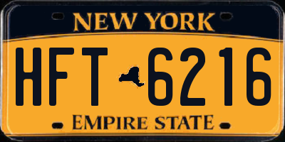 NY license plate HFT6216