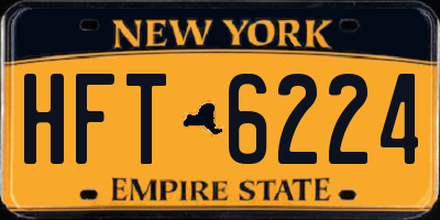 NY license plate HFT6224