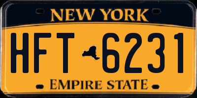 NY license plate HFT6231