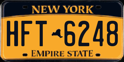 NY license plate HFT6248