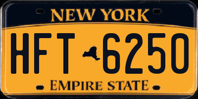 NY license plate HFT6250