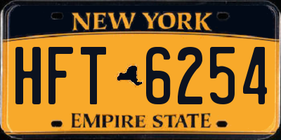 NY license plate HFT6254