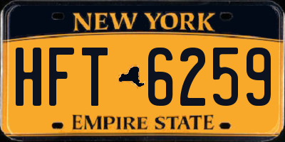 NY license plate HFT6259