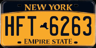 NY license plate HFT6263