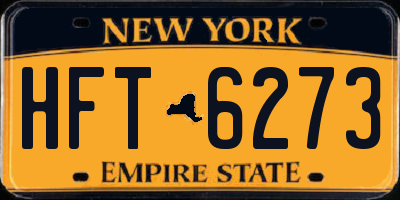 NY license plate HFT6273