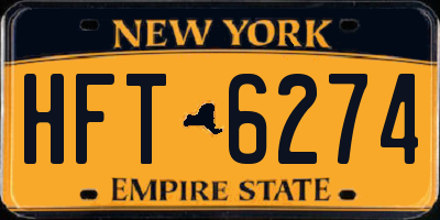 NY license plate HFT6274