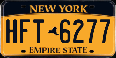 NY license plate HFT6277