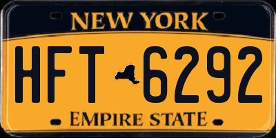 NY license plate HFT6292