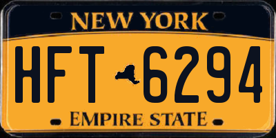 NY license plate HFT6294
