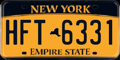 NY license plate HFT6331