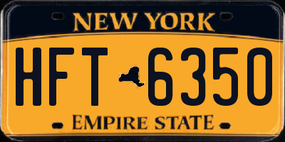 NY license plate HFT6350