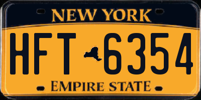NY license plate HFT6354