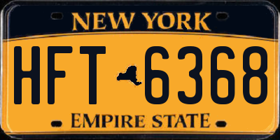 NY license plate HFT6368