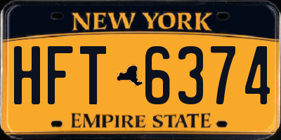NY license plate HFT6374