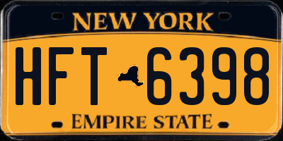NY license plate HFT6398