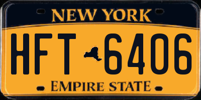 NY license plate HFT6406