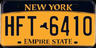 NY license plate HFT6410