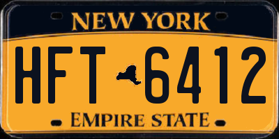 NY license plate HFT6412