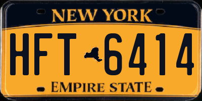 NY license plate HFT6414