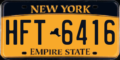 NY license plate HFT6416