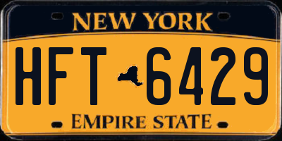 NY license plate HFT6429