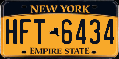 NY license plate HFT6434