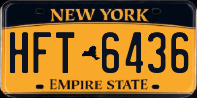 NY license plate HFT6436