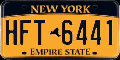 NY license plate HFT6441