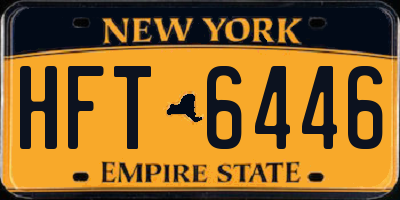 NY license plate HFT6446