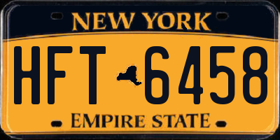 NY license plate HFT6458