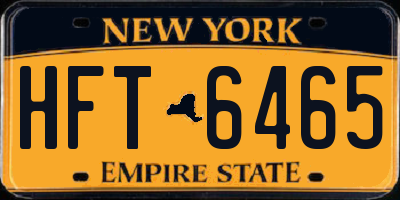 NY license plate HFT6465