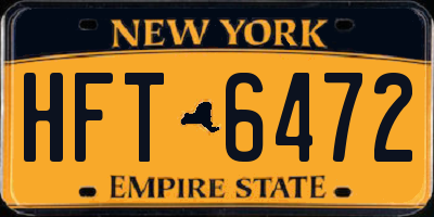 NY license plate HFT6472