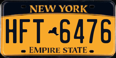 NY license plate HFT6476