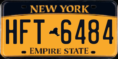 NY license plate HFT6484