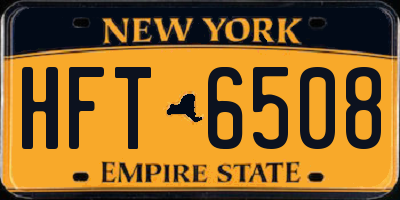 NY license plate HFT6508