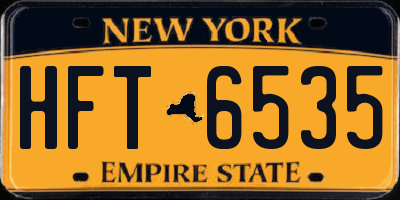 NY license plate HFT6535