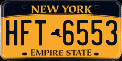 NY license plate HFT6553