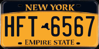 NY license plate HFT6567