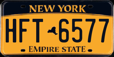 NY license plate HFT6577