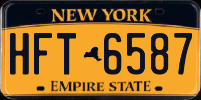 NY license plate HFT6587