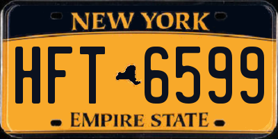 NY license plate HFT6599