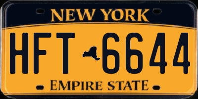 NY license plate HFT6644