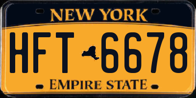 NY license plate HFT6678