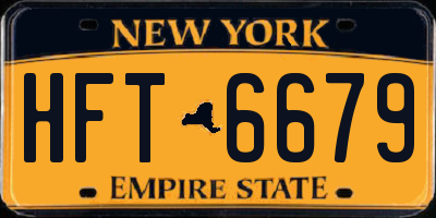 NY license plate HFT6679
