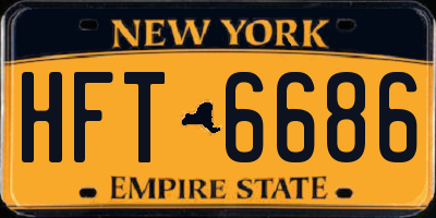 NY license plate HFT6686