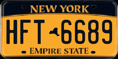 NY license plate HFT6689