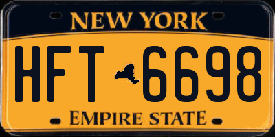NY license plate HFT6698