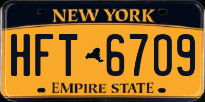 NY license plate HFT6709