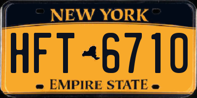 NY license plate HFT6710