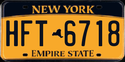 NY license plate HFT6718